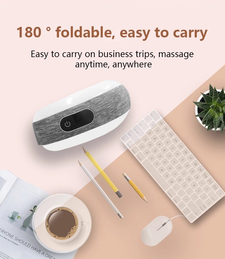 Fodable Rechargeable Eye Massager Air Compression Fatigue Relief 5V 1A