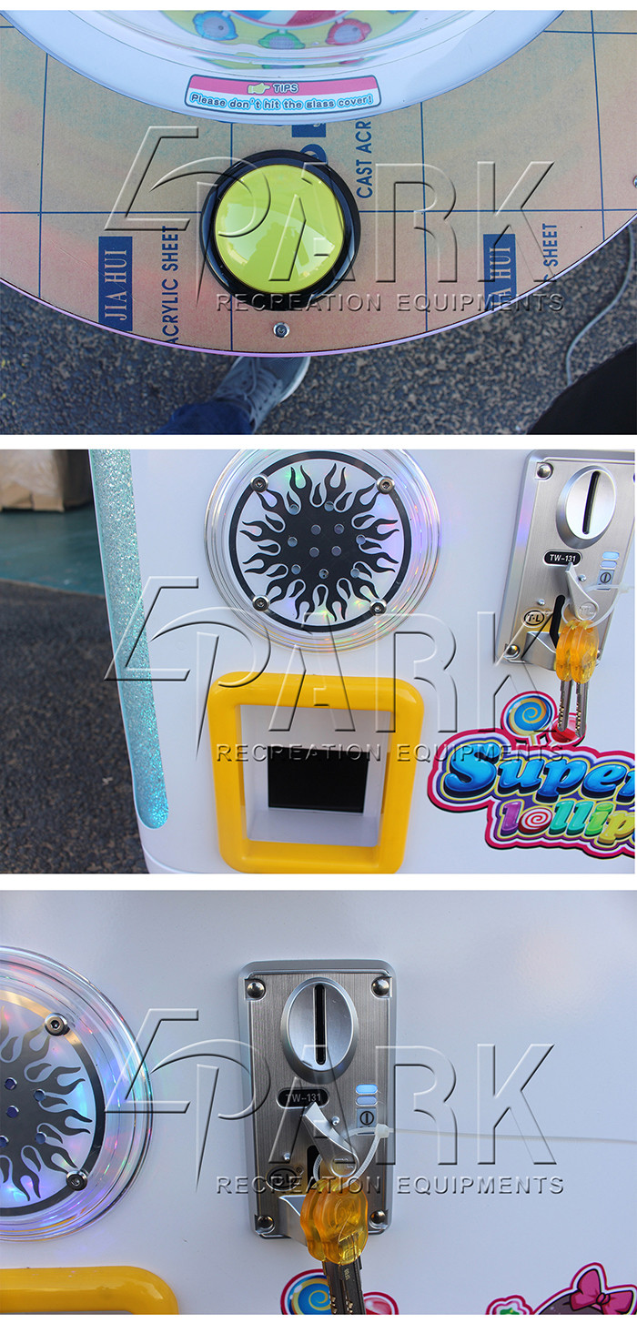 Cute Cartoon Lollipops Candy Crane Game Machine Easy To Operated