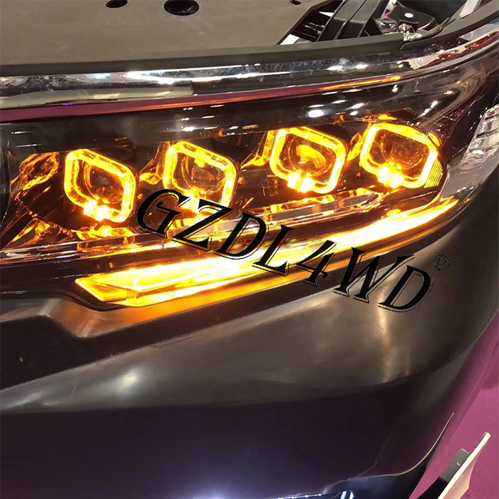 RGB Angel Eye LED Headlights For Toyota Land Cruiser Prado GXL PW Fj150 2018 2019