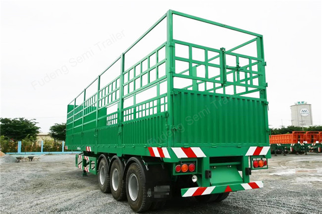 3 Axles 40 FT Side Wall Semi Trailer Steel Material 30-80 Tons Loading Capacity