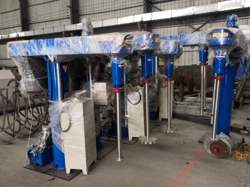 Mechanical Lifting Paint Dispersion Machine , 500l Automatic Paint Mixing Machine