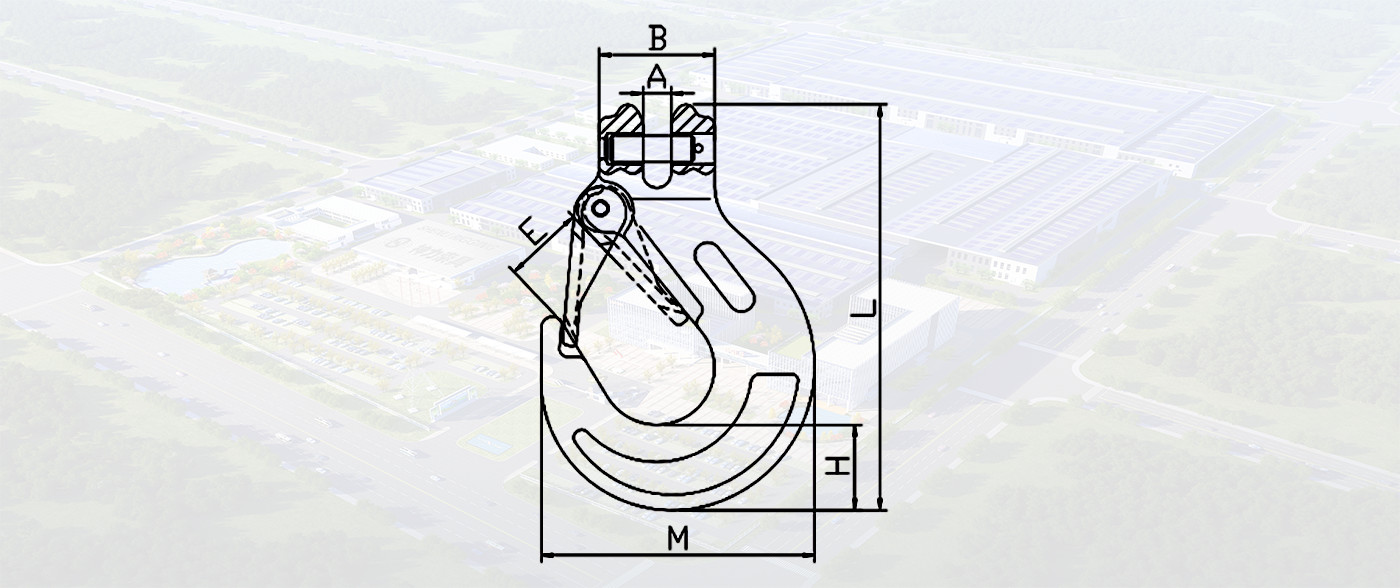 SLR333 -G80 CLEVIS SLING HOOK WITH CAST LATCH