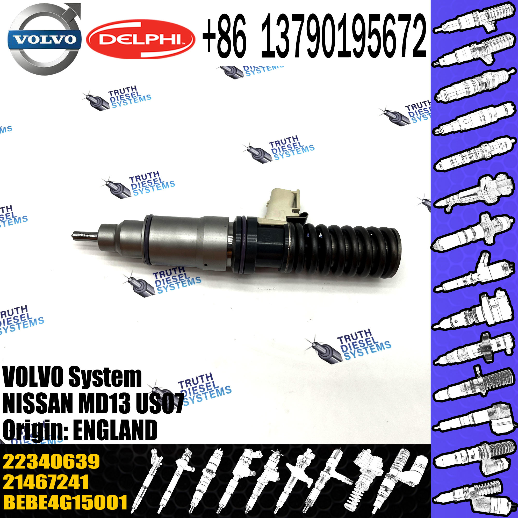 Diesel Fuel Unit Injector BEBE4G15001 22340652 2340639 22340639 For NISSAN MD13 US07