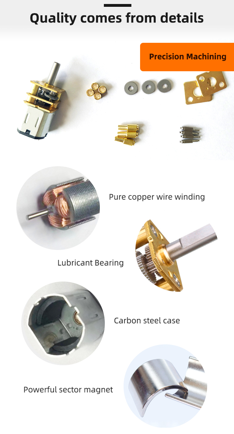 Customized Micro DC Brush Motor High Torque For Robot Vehicle