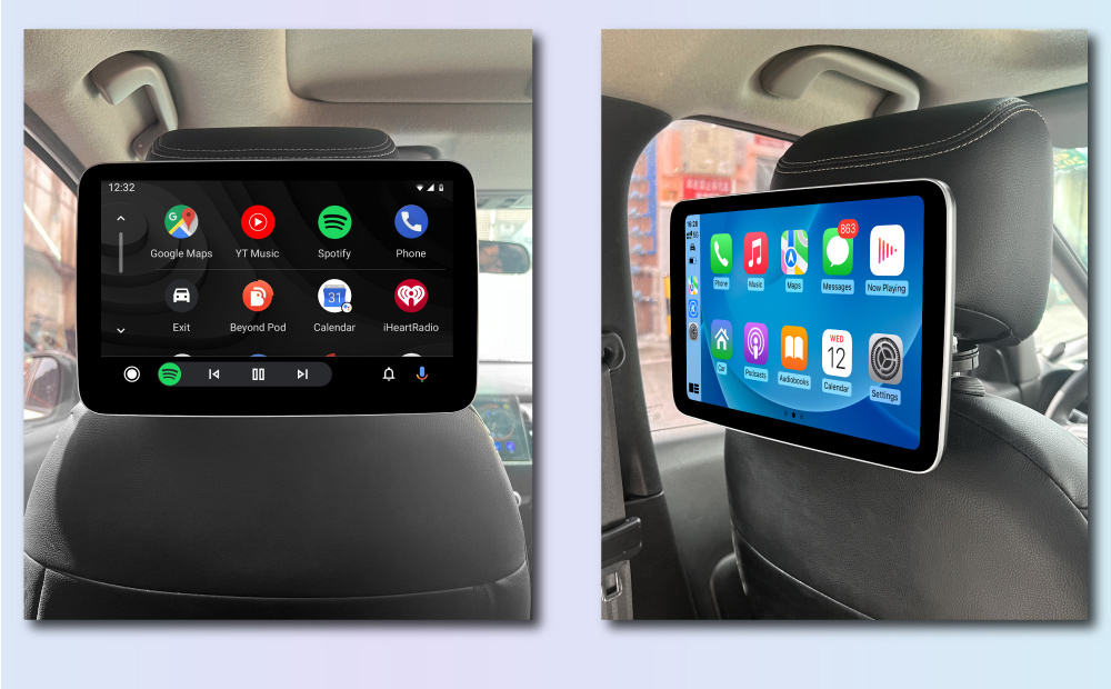 MP3/MP4 Players Combination Headrest Monitor Display IPS Android Tablet for Car Rear Seat