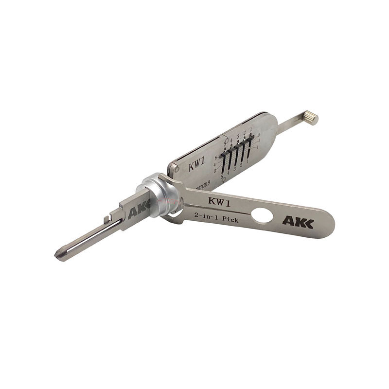 KW1 2-IN-1 PICK opening stainless steel lock pick set singel package high quality