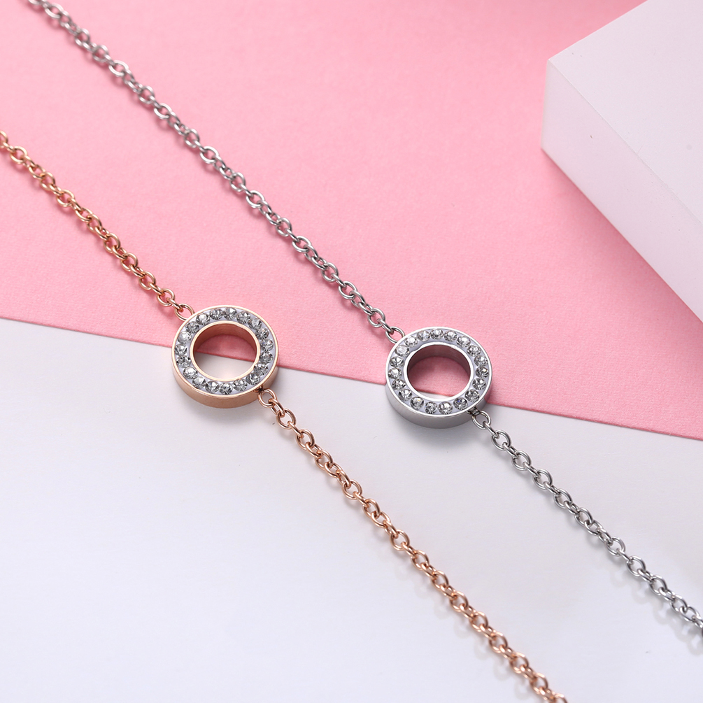 Rose Gold Plated Silver Tennis Bracelet For Women Men Fashion Jewelry
