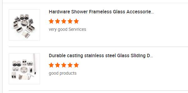 Stainless Steel Frameless Shower Fittings Glass Sliding Door Kit with 12MM Glass Thickness
