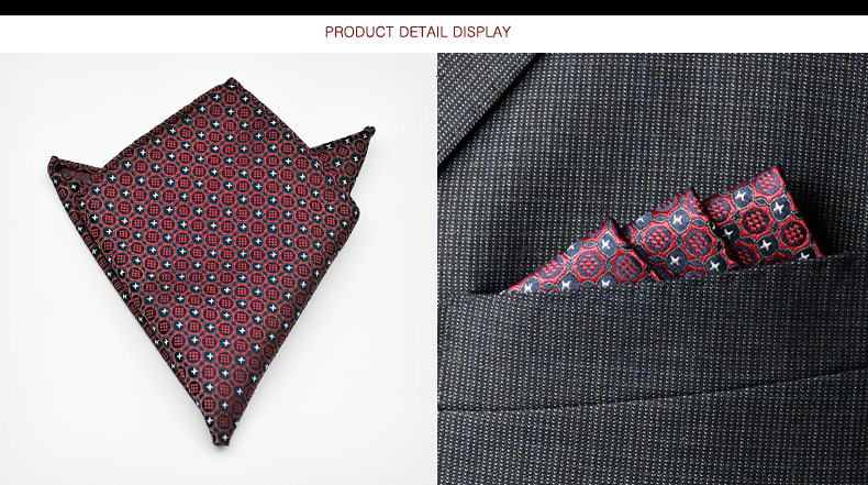 Solid Color Men's Handkerchief Cotton Pocket Square Scarf for Professional Appearance