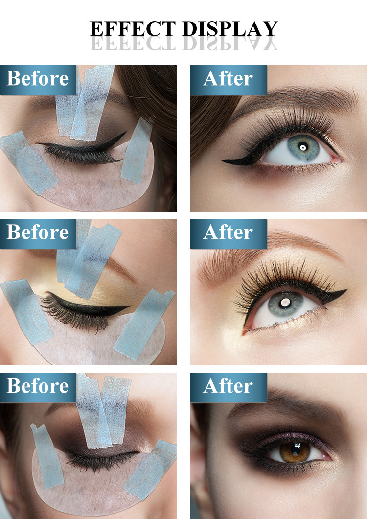 Custom Eyelash Extension Tape Sensitive 2Pcs Pack Blue Pink Ribbon Micropore Silicone Gel Tape