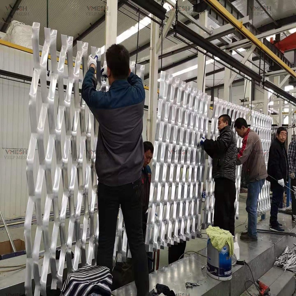 SGS Powder Coating Decorative Expanded Metal Mesh High Durability