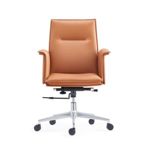 China MID Back Leather Executive Desk Chair PU Manager Office Chair on sale