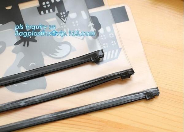 pp transparent bag with zipper slider forclothing packing, clear vinyl pvc