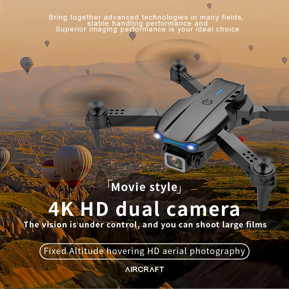 Drone E99 PRO HD Dual Camera Rc Helicopter Folding Quadcopter WiFi Image Transfer Drone