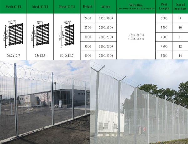 high security no climb 358 steel fence