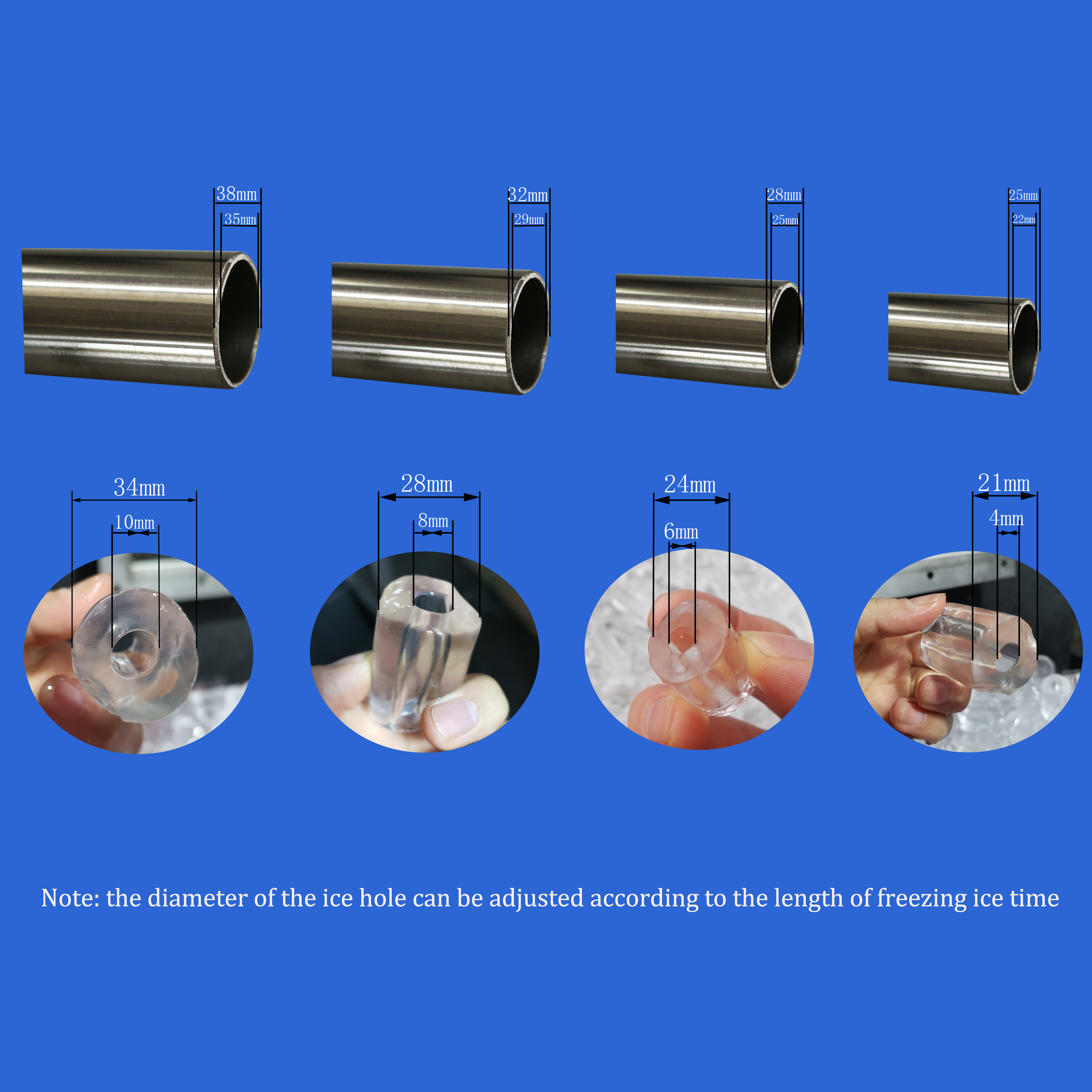 High Quality Custom Wholesale 2T/24H Small dry Tube Ice Machine for Cool Drink Tube Ice Machine for Sale