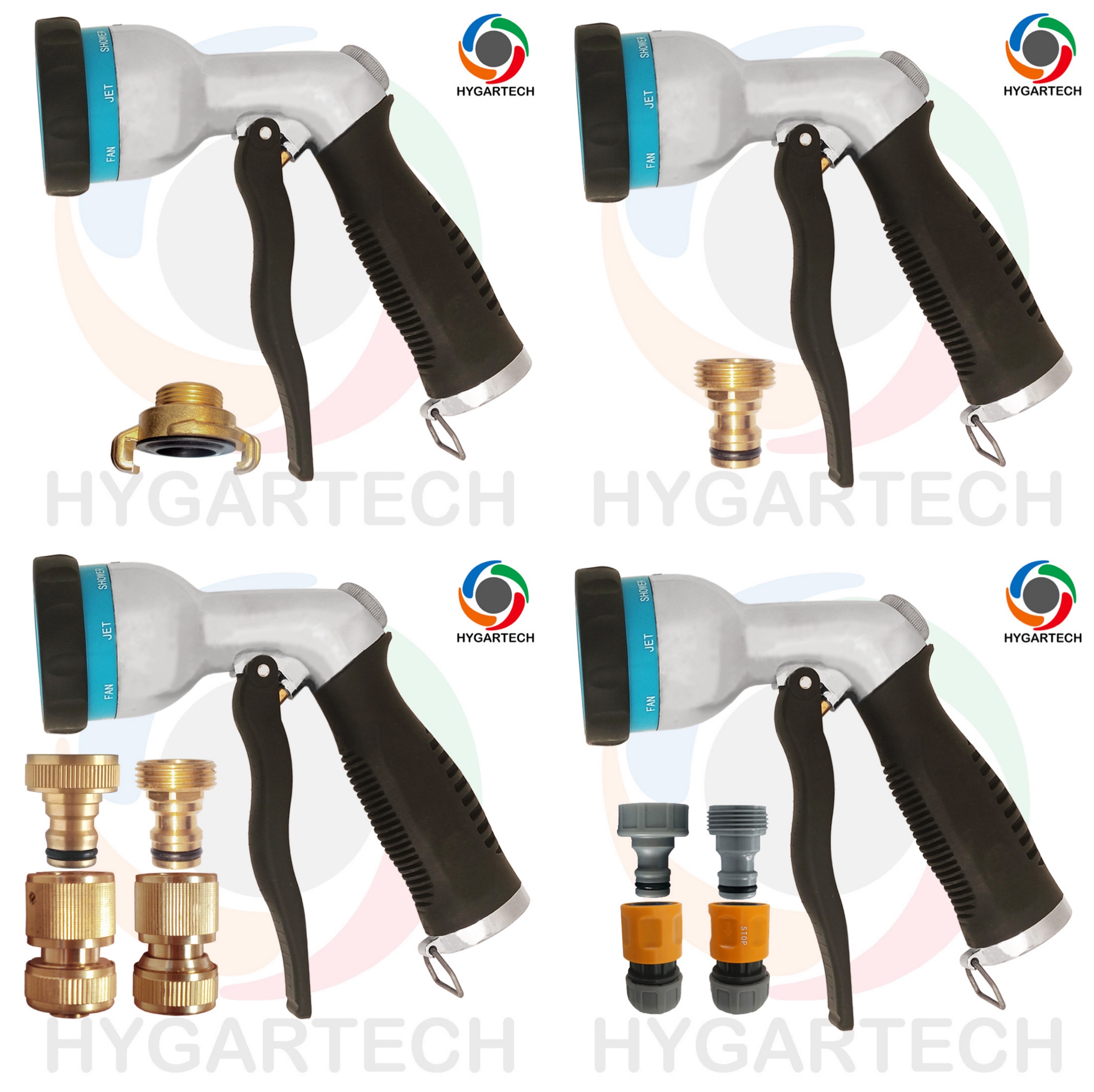 Metal Down Pressure Washer 8-Model Garden Hose Nozzle With Front Trigger Control