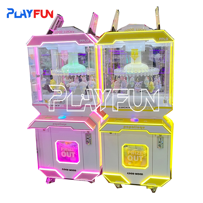 Playfun Games Lucky Prize Machine 40 Clips POPO Clamp Prize Tech Space Bunny Rabbit Clip Gift Game Machine