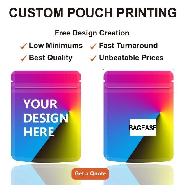 Recyclable Sachet Packaging Bags Smell Proof Die Cut 3.5g Mylar Bags For Small Businesses