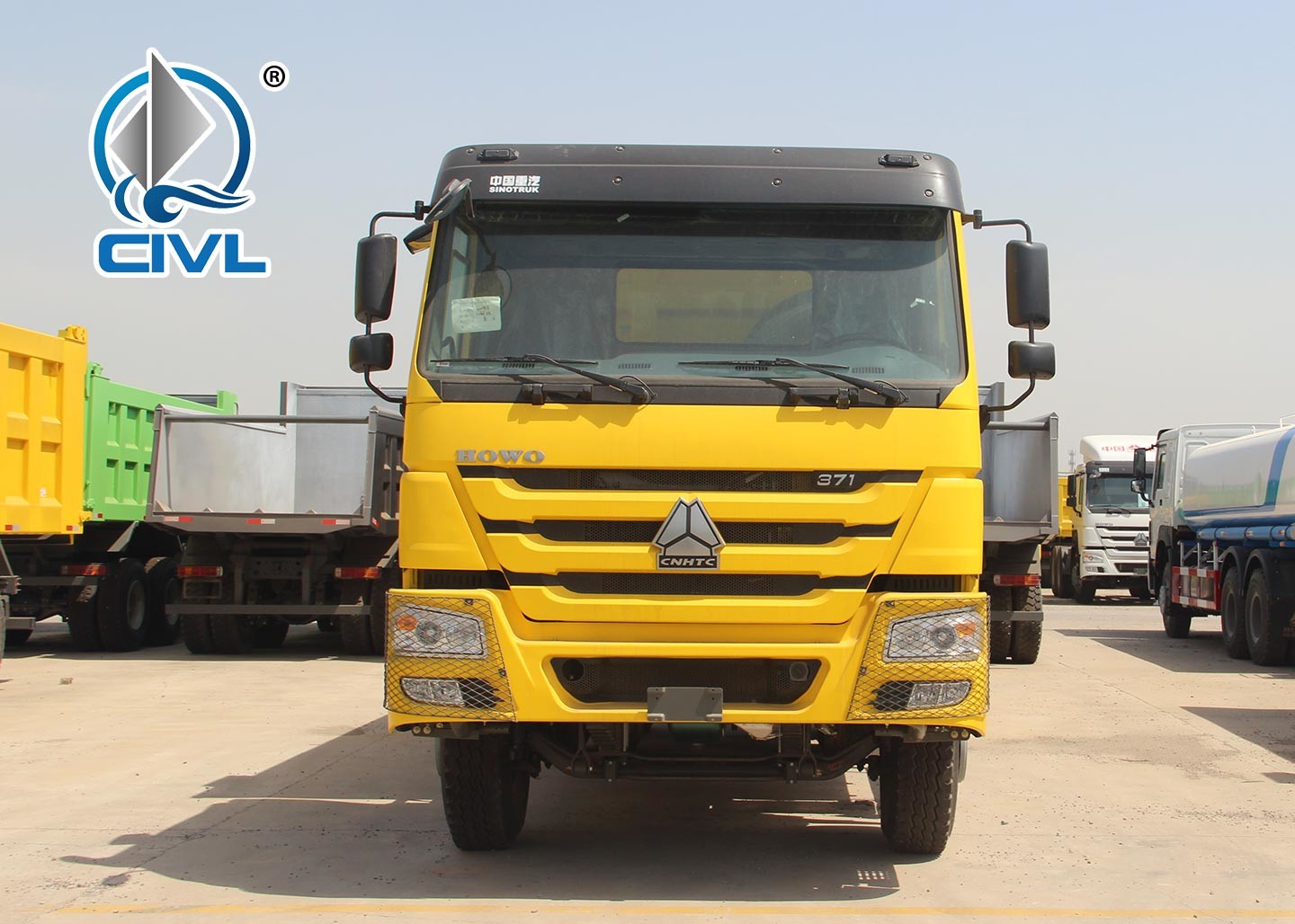 Green 6 x 4 Styre Heavy Duty Dump Truck Muck For Dumping Muck In City