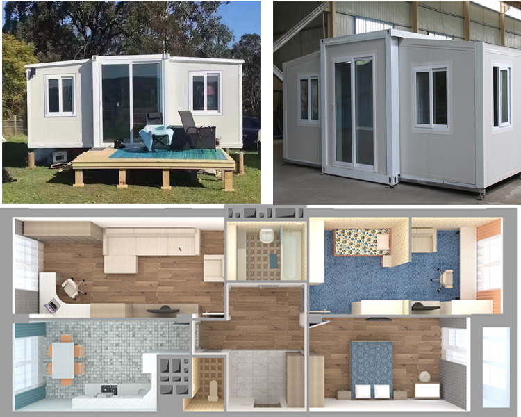 Portable Expandable Container House 20ft Home With PVC Board Floor