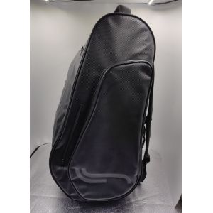 Black Polyester Racket Sports Bag With Shoe Compartment