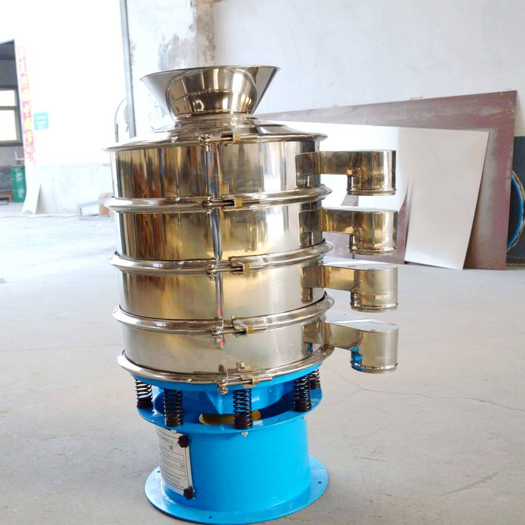 Industrial Vibrating Sieve Machine For Pollution Treatment 800kg / H Grid Design