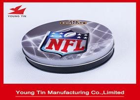 95 x 30 MM Printed Tin Boxes CMYK Offset Printing Outside , YT1014 Round Metal