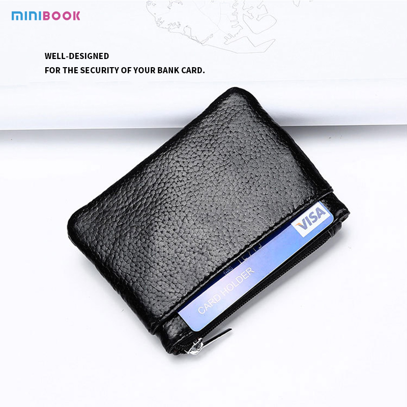 2023 Fashion Designer Bags Genuine Leather Coin Purse with Key Ring in Pure Colors