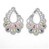 Buy cheap Bridal Clip on 925 Silver CZ Earrigns Wedding Teardrop Christmas Earrings from wholesalers