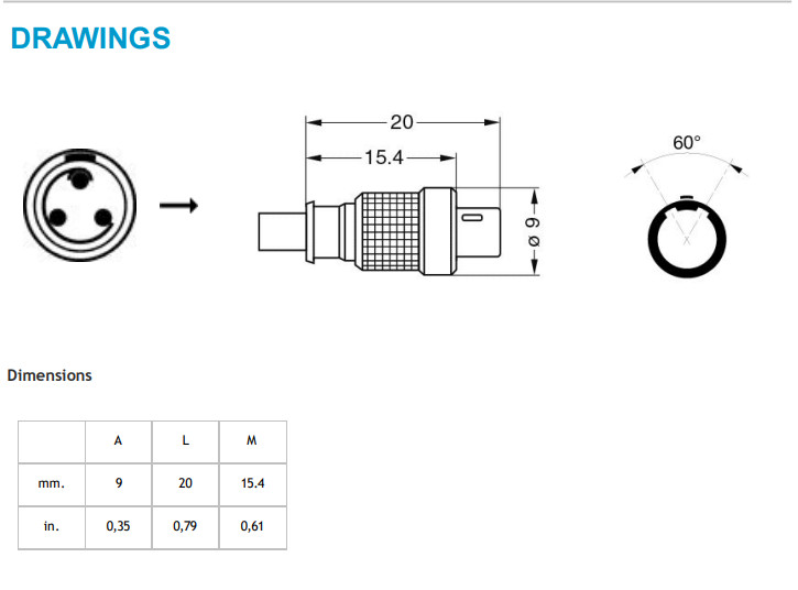 FVB 3 Pin Straight Plug Connector IP50 3 Amps For Special Cable Crimping