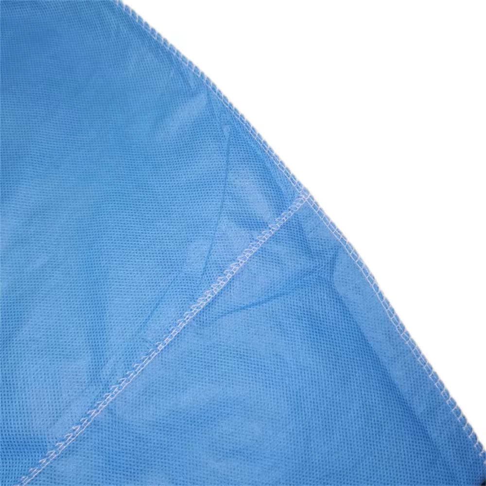 SMS Non Woven Fabric Blue Waterproof Isolation Gown For Class I Instruments OEM Offered