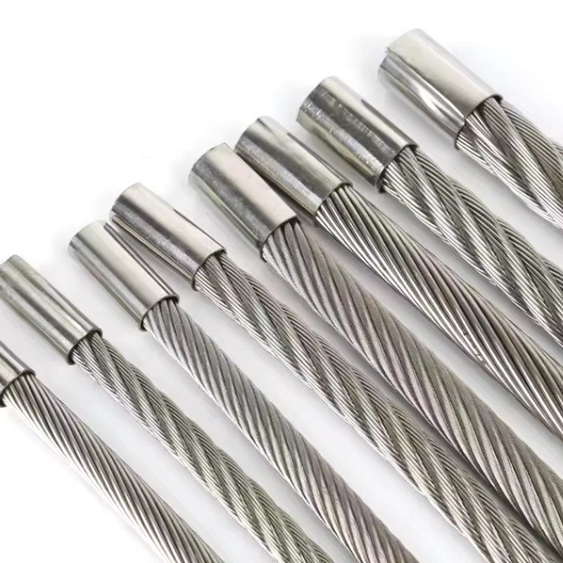 Customized Cable Deck Railing Metal Wire Rope 5/32" 3/16" SS316 7x19 7x7