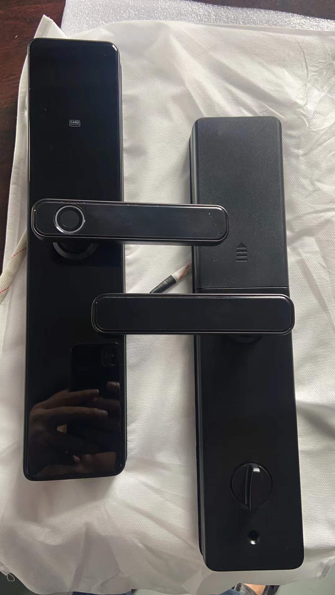 Hotel Smart Digital Lock Door with Fingerprint Password and Key Card 5kg/pcs WiFi Tuya