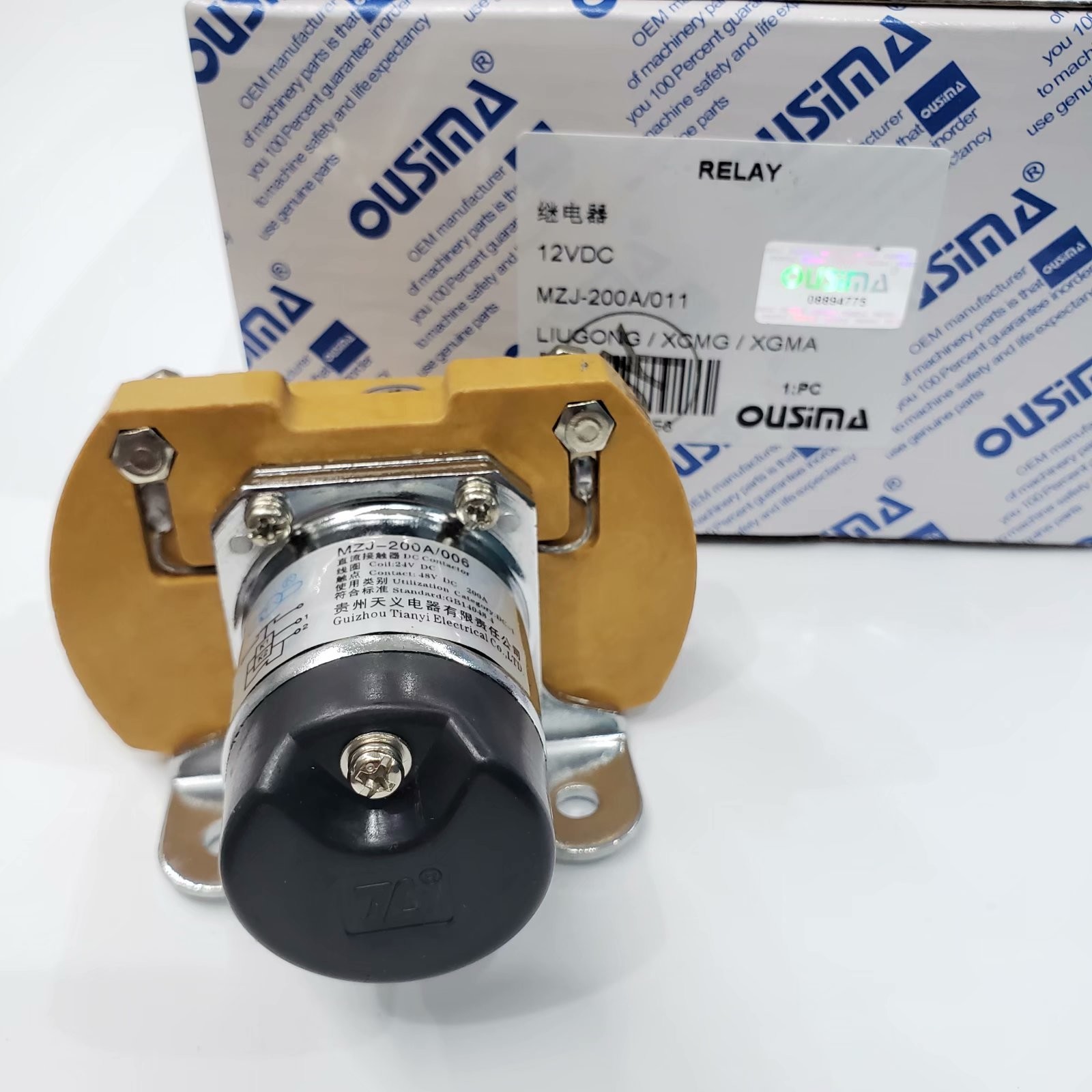 OUSIMAMZJ-200A 011 12V Solenoid Switch MZJ200A 011 Contactor Relay For Excavator LIUGONG XCMG XGMA