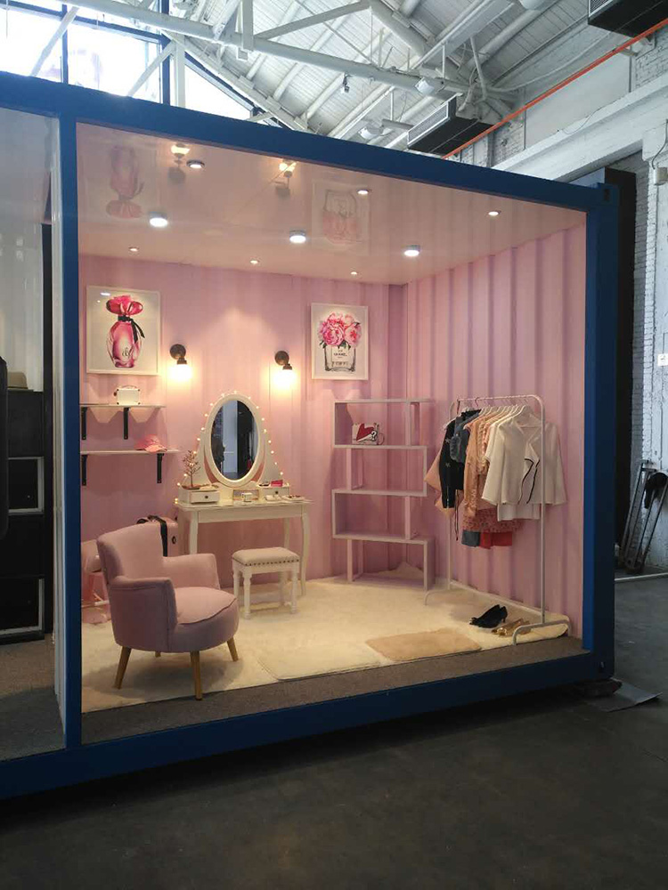 Toughened Glass Prefabricated 20gp Shipping Container Exhibition