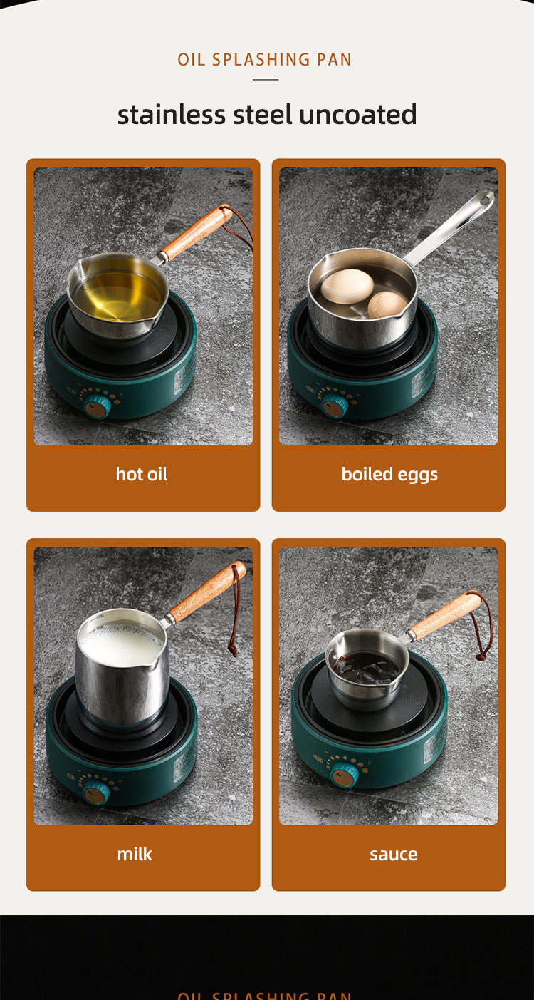 High Quality 304 Stainless Steel Measuring Cup Cooking Pot Sauce Scoop Heating Oil Pot