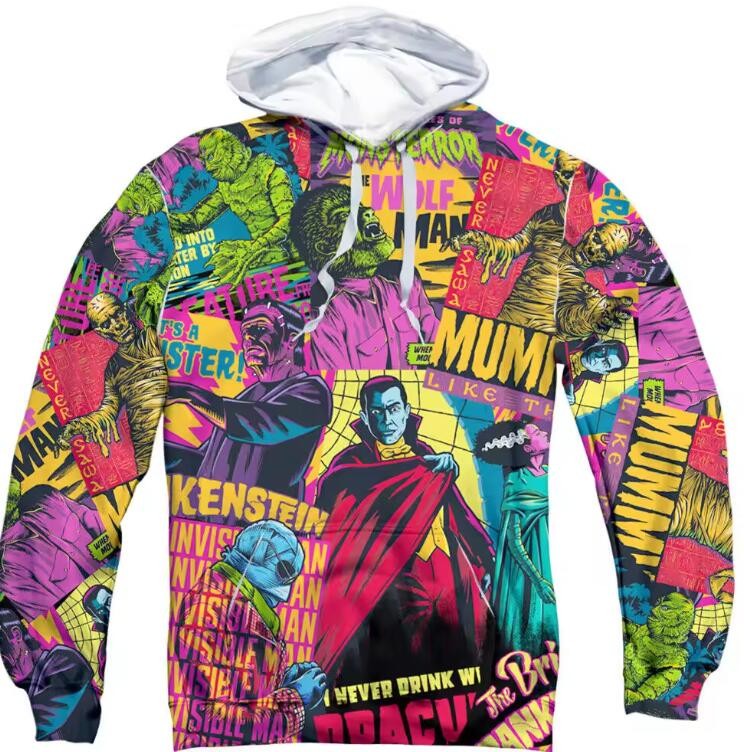 Autumn Wear 100% Polyester Sublimation Hoodie