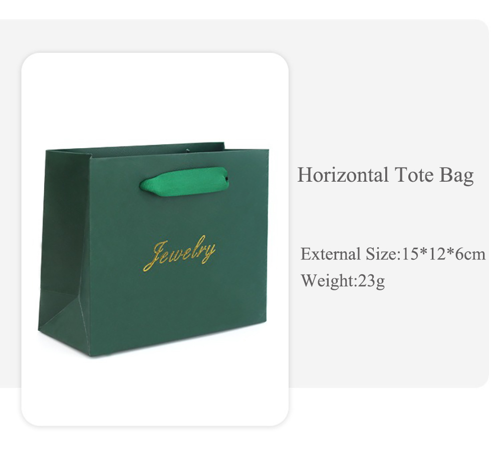 Dark Green Paper Jewelry Box 5x5x3cm Bowknot Ring Packaging Box