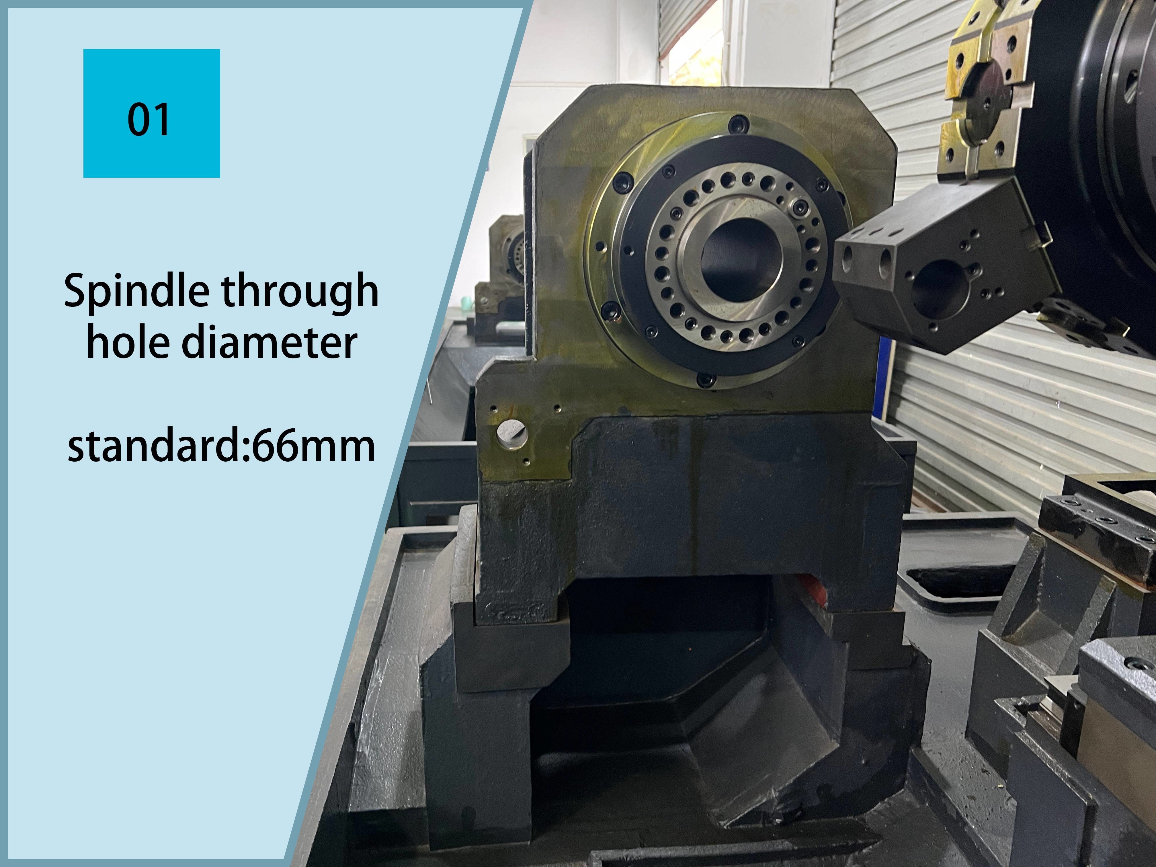 5052Y Heavy Duty CNC Turning Center A2-6 Spindle 66mm Bore
