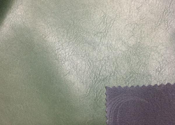 0.95 Mm Olive Faux Leather Fabric , Durable Synthetic Nubuck Leather Abrasion