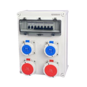 Plastic Combination Power Socket Box 16A 230V IP44 IEC Standard