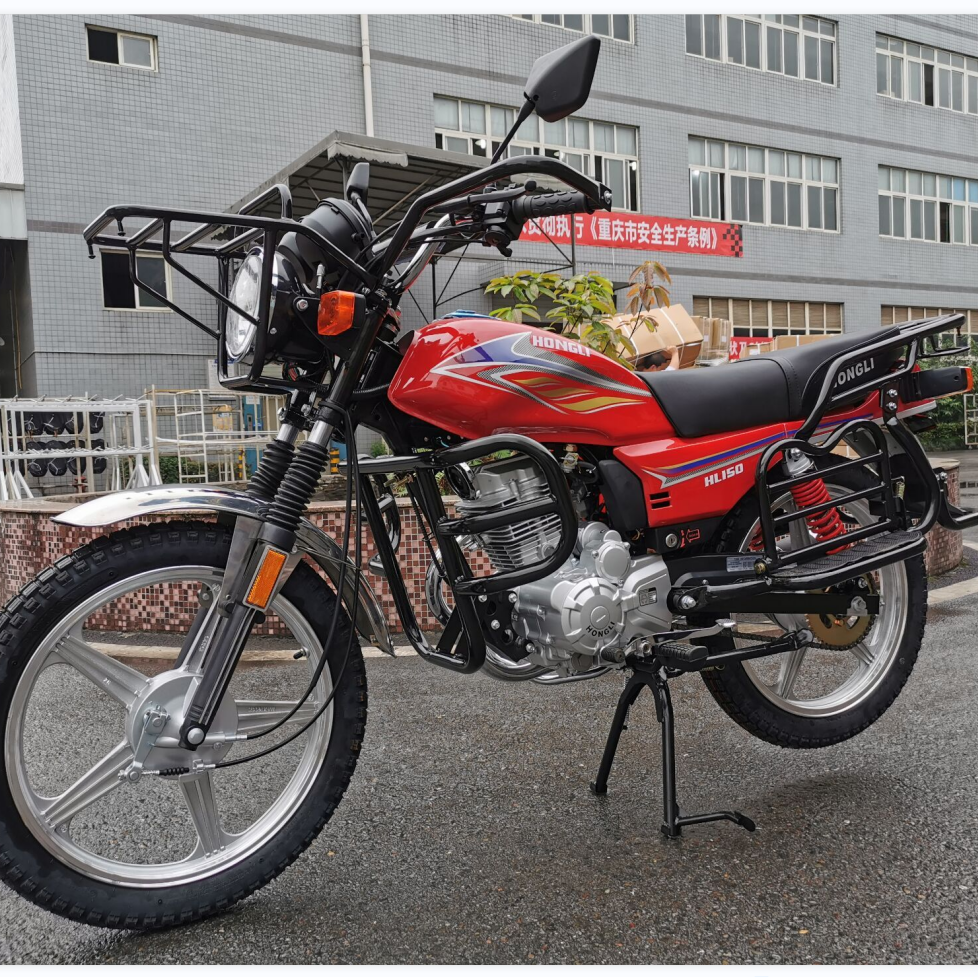 Red Color 125cc 150cc Street Bike Motorcycle High Ground Clearance