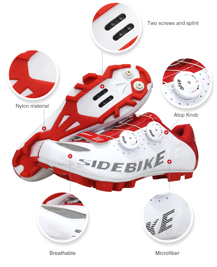 Men'S Mountain Bike MTB Spin Cycling Shoe Compatible With SPD Cleats Black