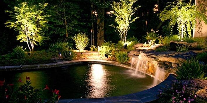 COB LED Garden Lights ，3000K Outdoor Yard Lights Have Driver Inside