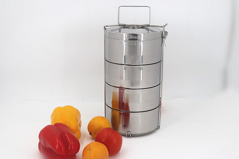 High Grade Stainless Steel Lunch Box 2 - 4 Layers 14cm -16cm Food Container
