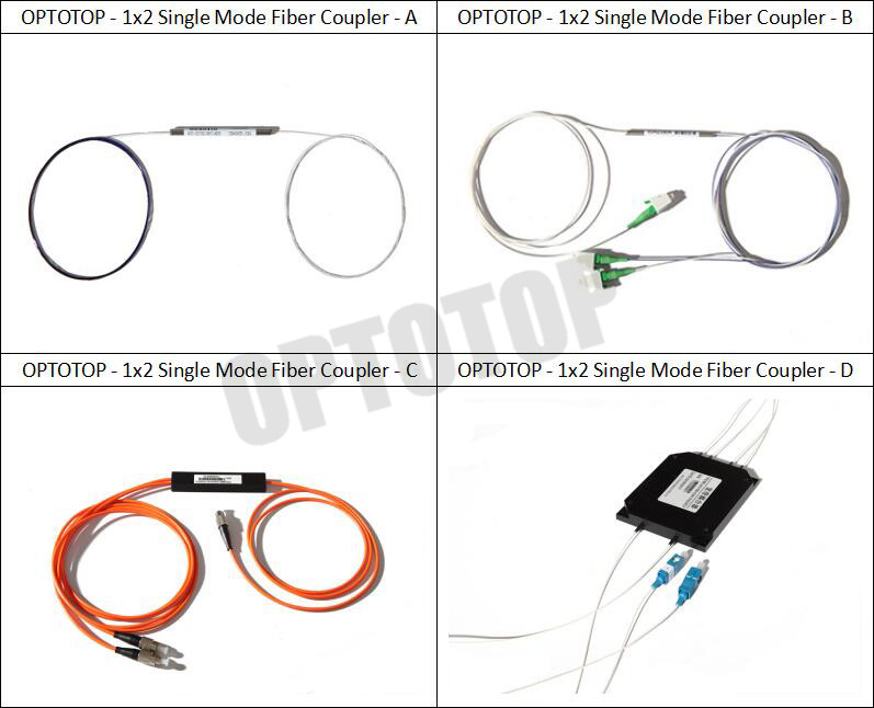 1 X 2 2 mm Single Mode WDM , FC / UPC Fiber Optic Cable Splitter 1480 / 1550nm
