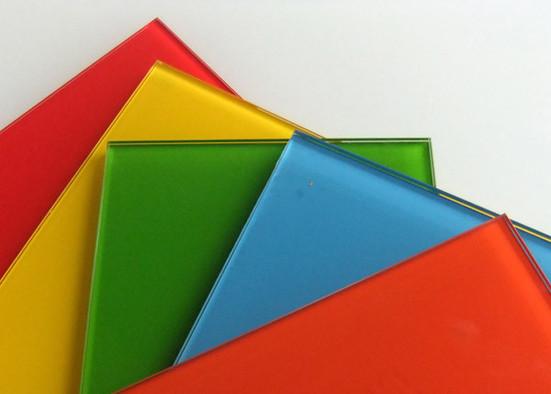 Surface Smooth Lacobel Painted Glass Environment Friendly Various Colors