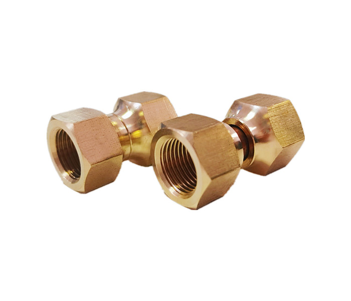 3/8" Brass Tube Fitting Connector Union Internal Flare Swivel Fitting