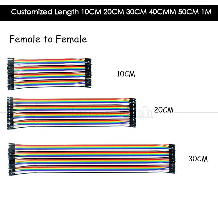 40 PIN Male to Female Dupont Connector Breadboard Jumper Wire GPIO Cable for Arduino